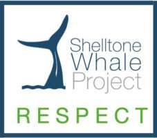 Etiqueta Shelltone Whale Project Respect Etiqueta para la observación de cetáceos respetuosa con el medio marino